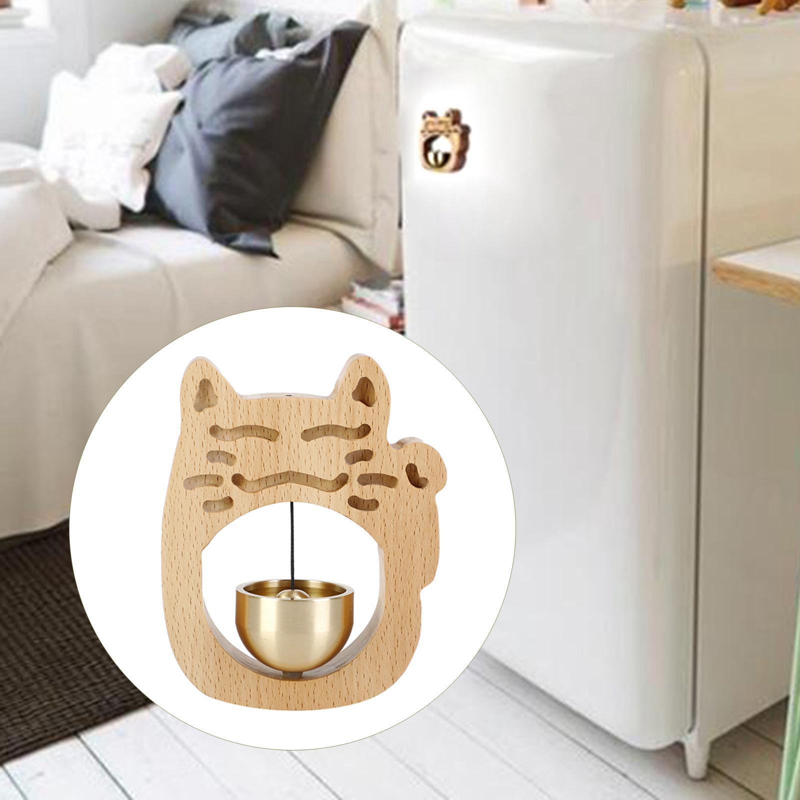 Wooden Wind Chime Door Bells Retro Suction Door for Living Room Beech