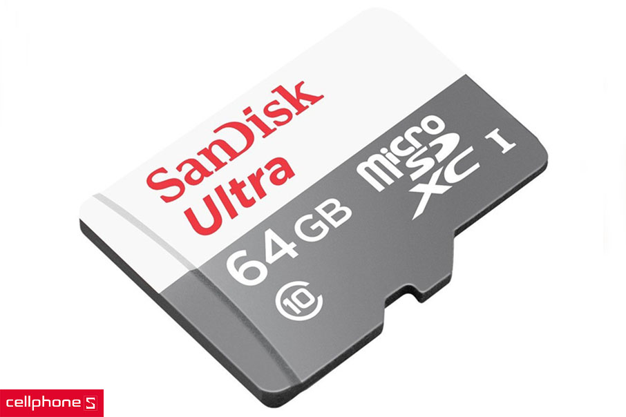 Thẻ nhớ Micro SD SanDisk Ultra 64GB UHS-I - 100MB/s Class 10, Thẻ nhớ camera, Thẻ nhớ điện thoại - Hàng Chính Hãng