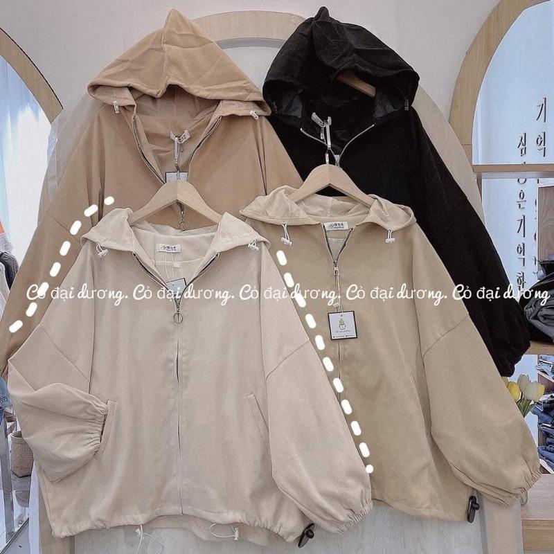 Áo Khoác Da Lộn 2 Lớp Trơn Tay Cánh Dơi Có Mũ Khóa Dây Kéo Hottren Form Dưới 65kg
