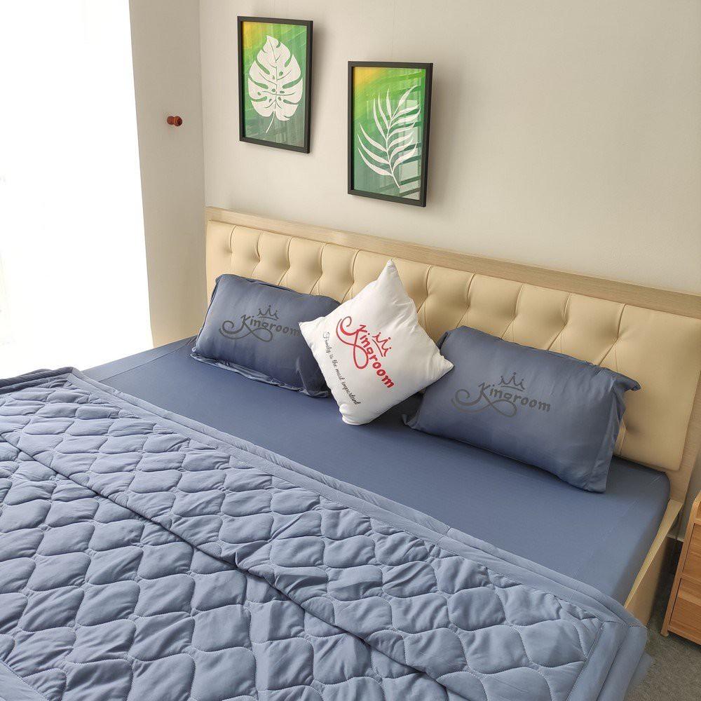 Bộ ga gối 4 món thun hàn quốc Kingroom đủ kích thước ga nệm 1m2, 1m4, 1m6, 1m8 chưa gồm chăn