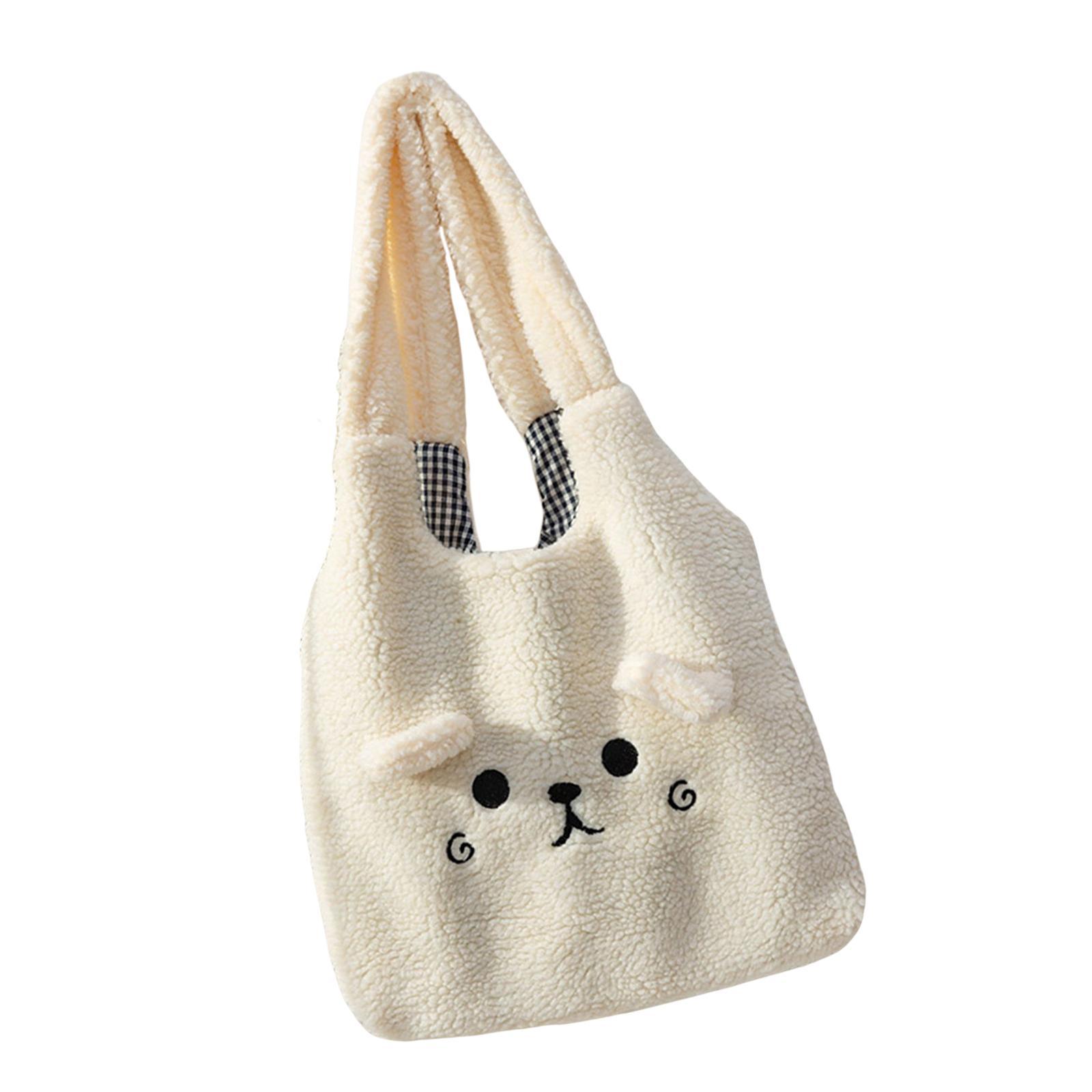 Women Plush Handbag Single Shoulder Bag Versatile Styles Lightweight Gift for Girlfriends, Wives, and mother