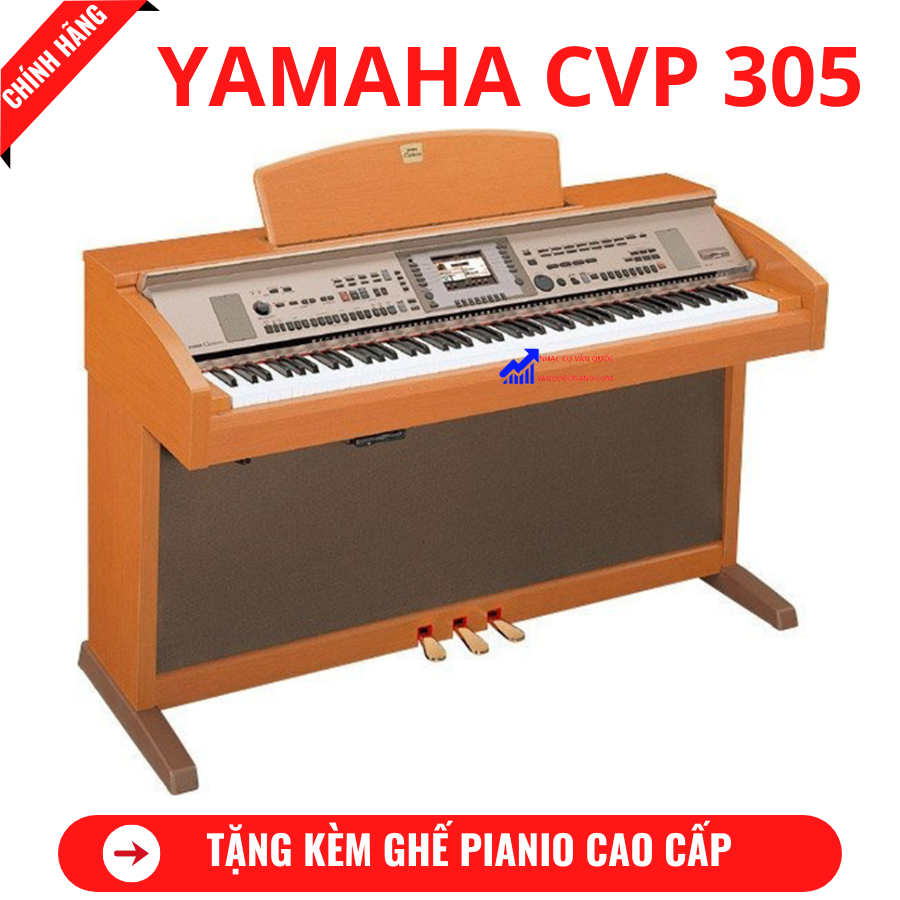 Đàn Piano Điện Yamaha CVP 305 + Tặng Kèm Ghế Piano Cao Cấp + Khăn Phủ Đàn