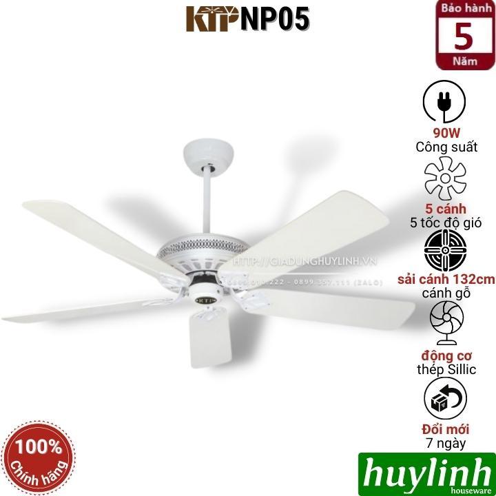 Quạt trần cánh gỗ Kim Thuận Phong KTP NP05 - Hàng chính hãng