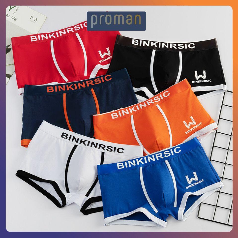 Quần lót nam boxer cao cấp Cotton, Quần sịp nam cotton boxer BINKIN co giãn 4 chiều hàng xuất khẩu SD09 SL02 - PROMAN