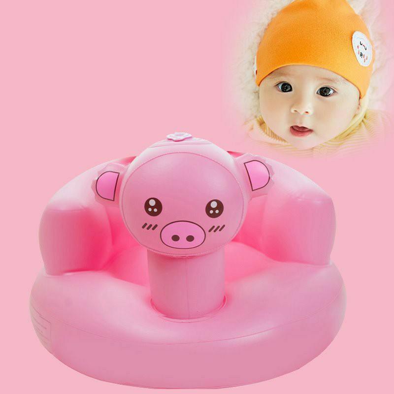Ghế tập ngồi ghế hơi tập ngồi cho bé hình heo ngộ nghĩnh, đáng yêu chống gù lưng và an toàn cho bé, TOGABO.