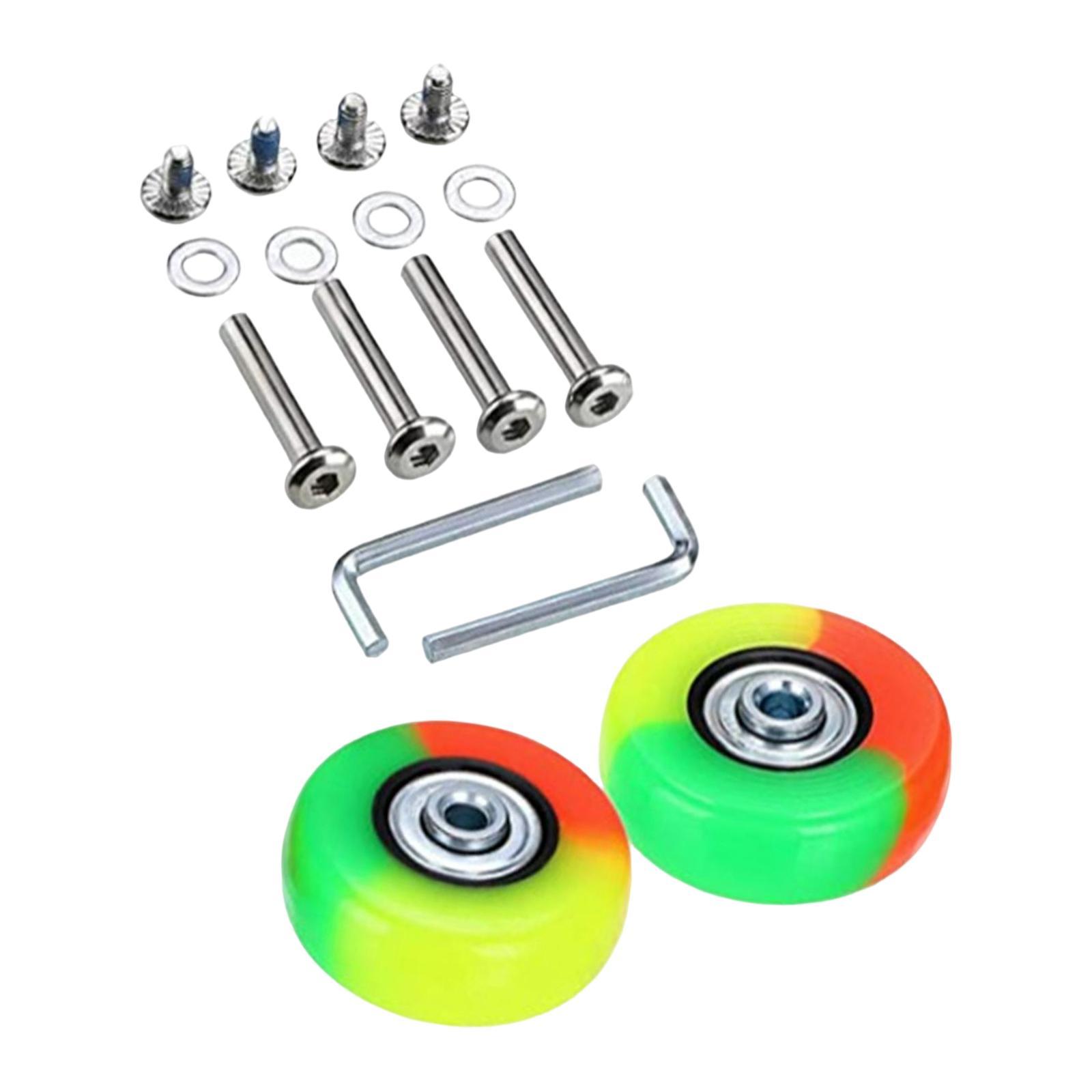 2Pcs Rubber Swivel Caster Wheels Accessories Repair Kit for Trolley Case