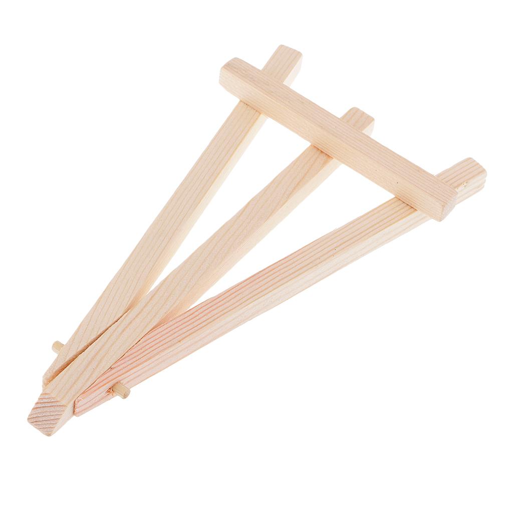 50x Wooden Tripod Easel Display Painting Table Number Stand Card 15.5x7.5cm