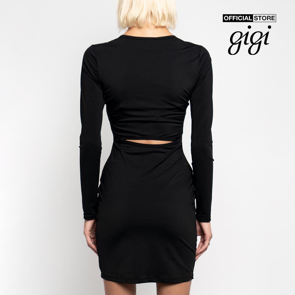 GIGI - Đầm bút chì tay dài cổ tròn phom ôm LS Jersey G2101D212183