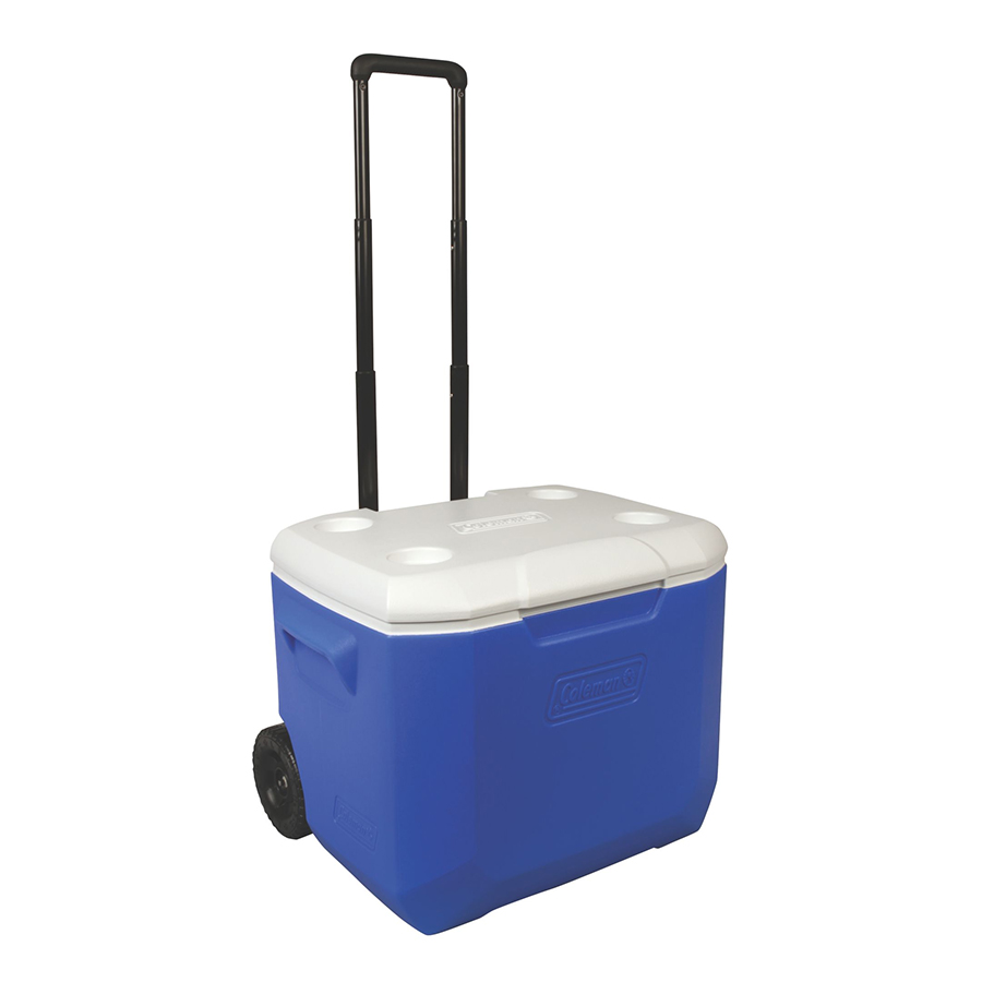 Thùng Giữ Nhiệt Coleman tay kéo 3000001838 - 57L - Xanh 60 QT Wheeled Cooler (Blue)