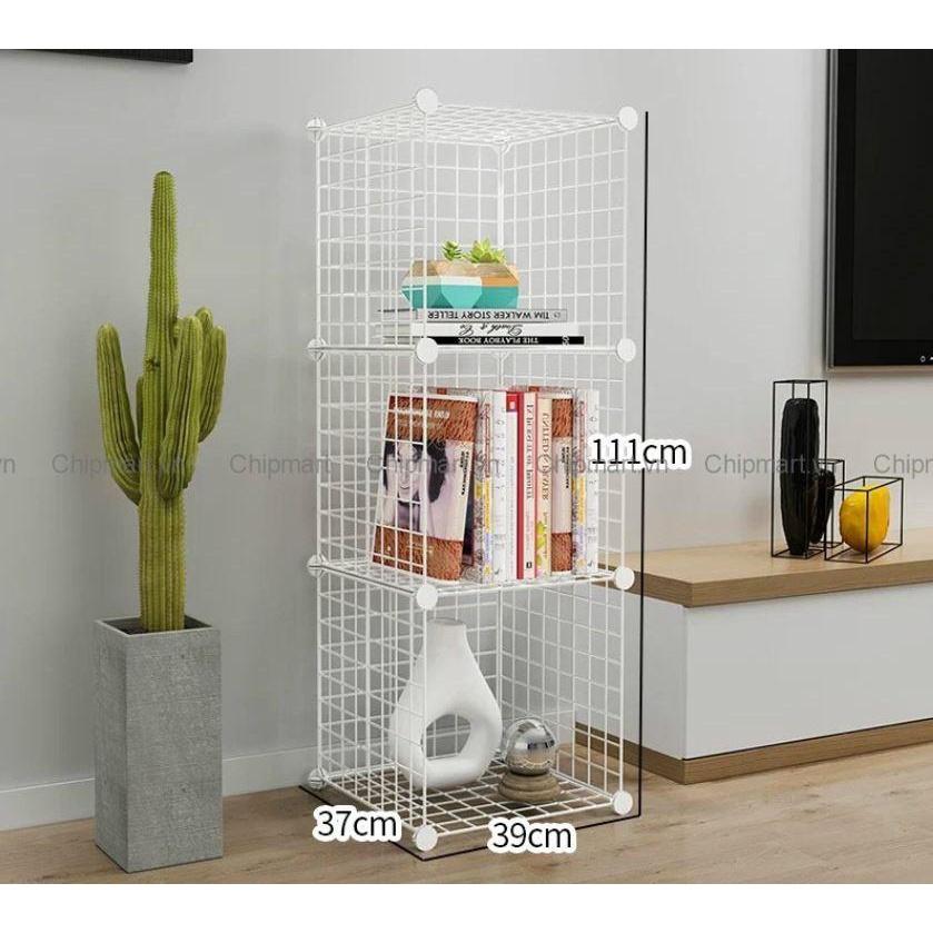 Lưới sắt, thép lắp ghép đa năng làm giá để sách, đồ gia dụng, chuồng Size 35x35cm