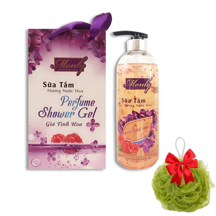 Sữa tắm toàn thân body mềm da hương cánh hoa Chính Hãng - MONLY  (800ml x 1 chai)