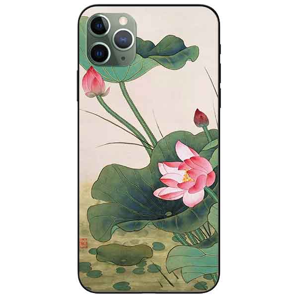 Ốp lưng in cho Iphone 11 Pro Max Mẫu Sen Vươn Lên