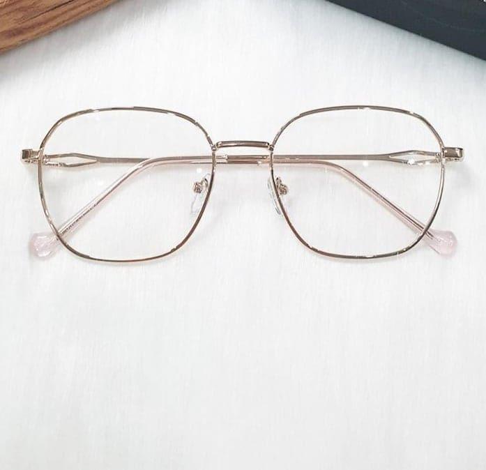 Kính bảo vệ mắt chống ánh sáng xanh gọng kim loại KAVI132 màu hồng