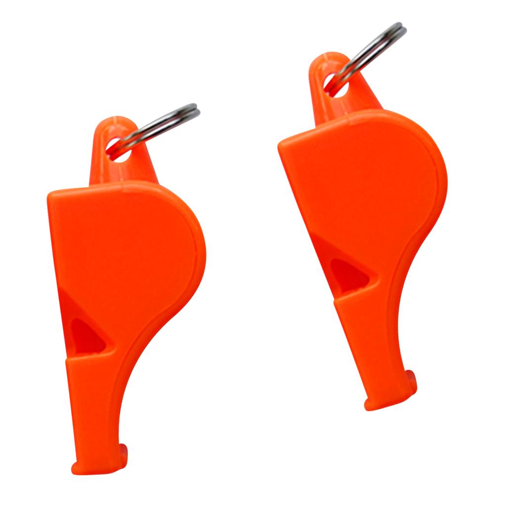 2 Pieces Safety Whistle Super Loud Sports Referee Whistle Emergency Survival Whistle for Outdoor Hiking Camping Fishing Travel