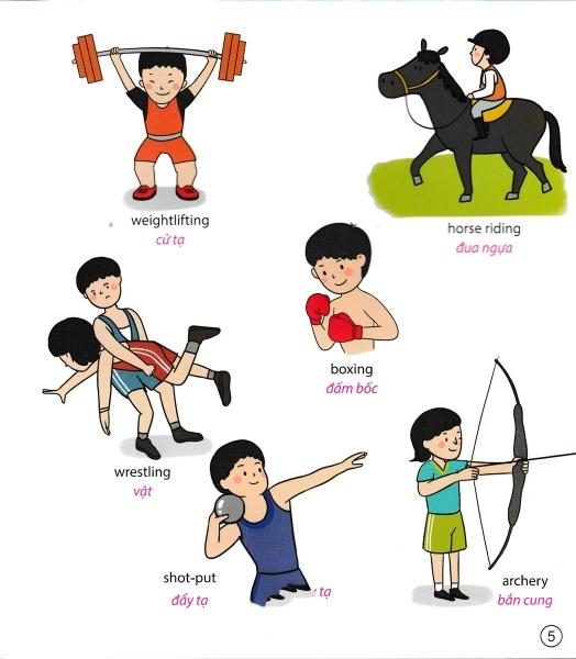 5 Phút Mỗi Ngày - Bộ Sách Tiếng Anh Đầu Tiên Cha Mẹ Dạy Bé - Thể Thao
