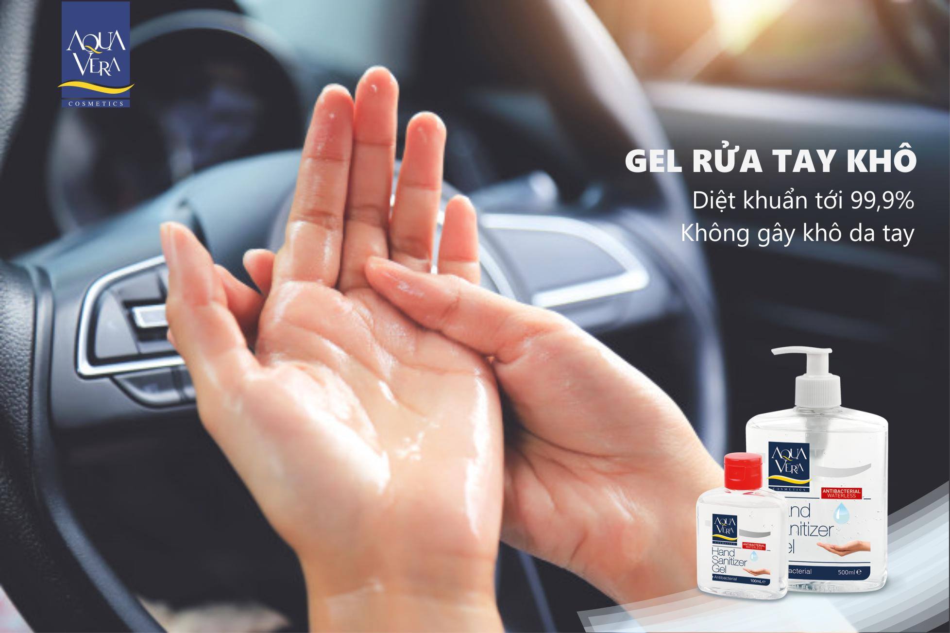 Gel rửa tay khô diệt khuẩn AQUAVERA