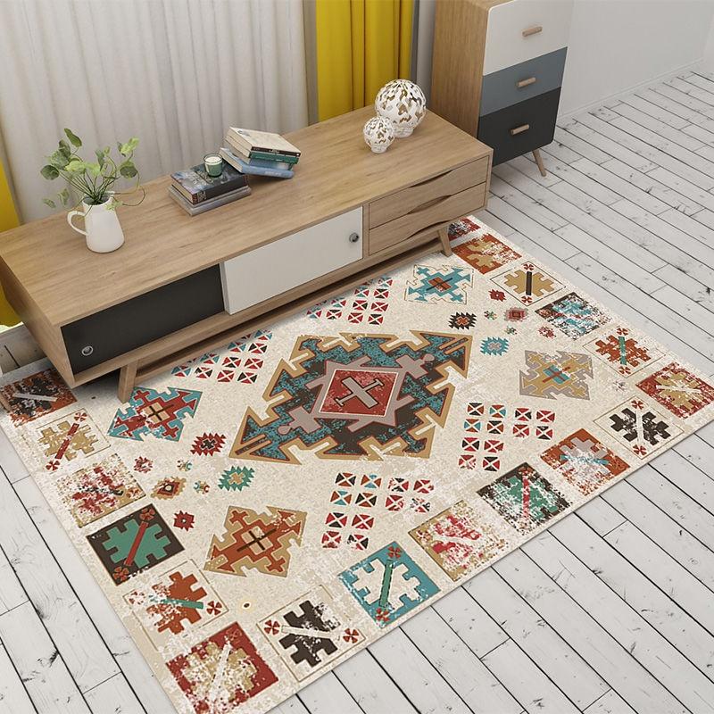 Phong cách dân tộc Bắc Âu Bohemian thảm phòng khách sofa bàn cà phê chăn mền đầu giường phòng ngủ Ma-rốc cổ điển Mỹ chăn đầu giường.