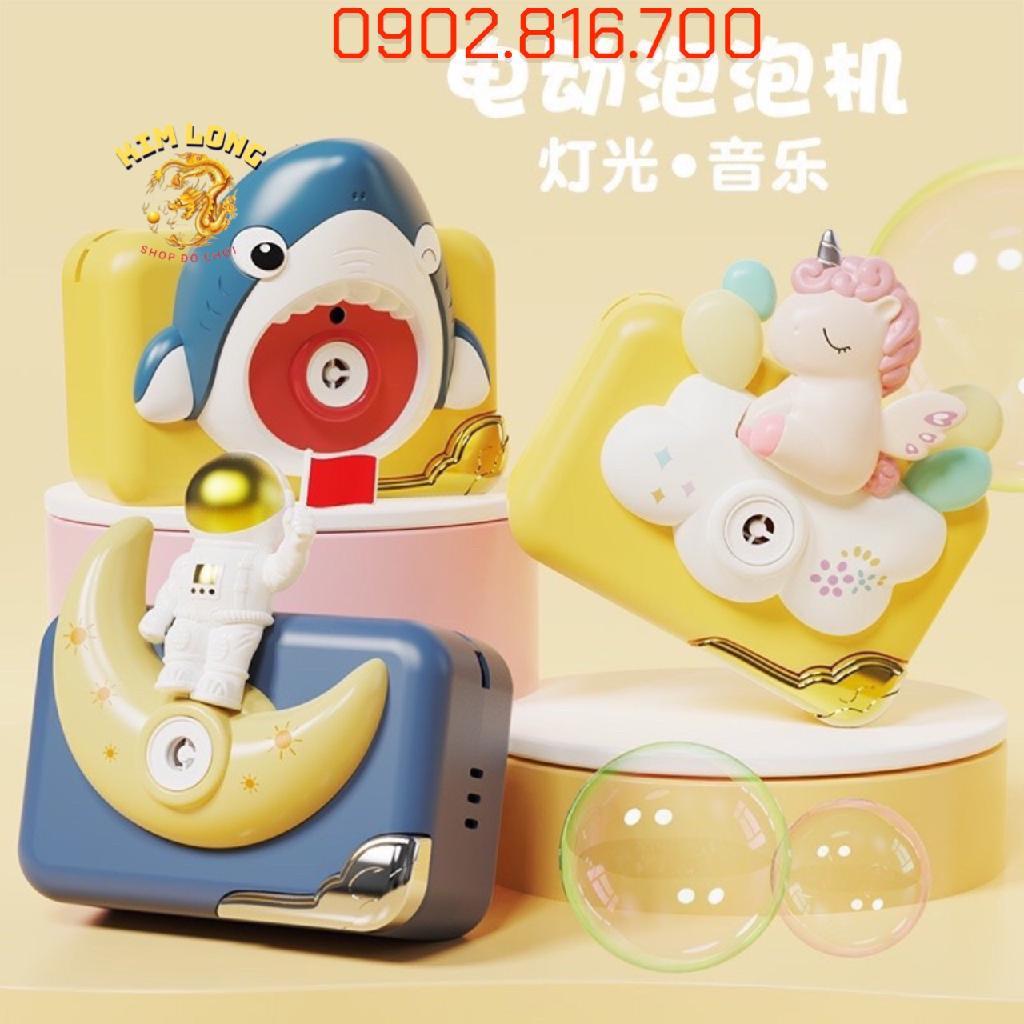 ĐỒ CHƠI MÁY CHỤP HÌNH THỔI XÀ BÔNG BONG BÓNG XÀ PHÒNG HÌNH NGỰA PONY VÀ PHI HÀNH GIA SỬ DỤNG PIN THỔI TỰ ĐỘNG