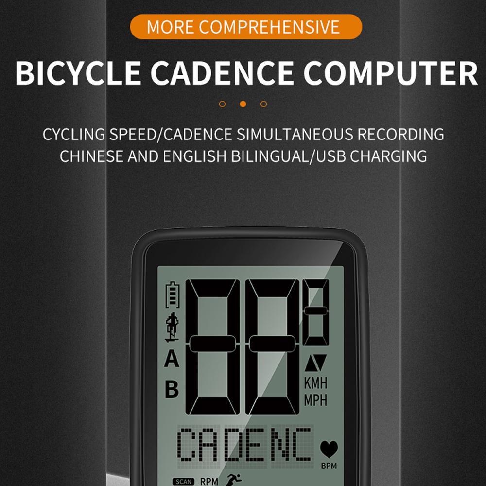 Máy đo tốc độ MTB WEST BIKING Không dây Song ngữ cho xe đạp Đa chức năng Đèn nền toàn màn hình