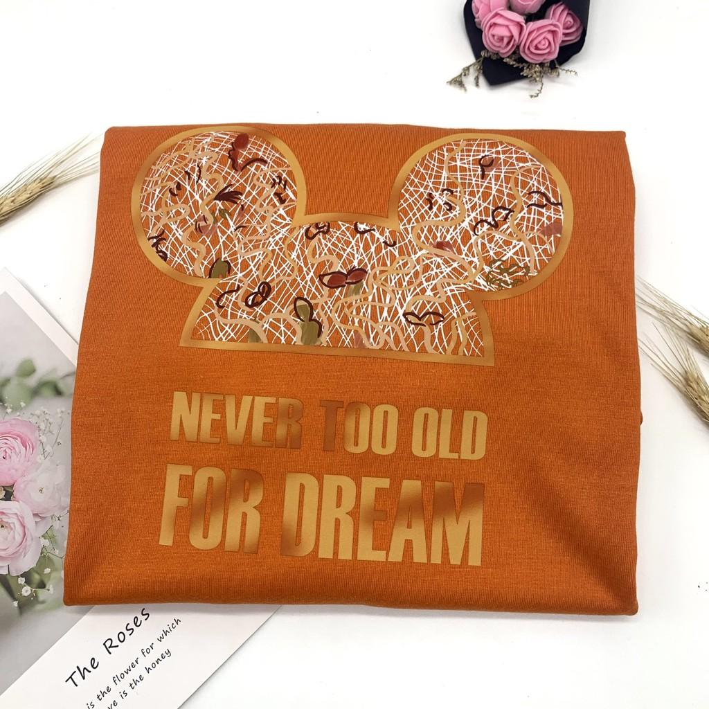 Áo thun Never Too Old rộng tay lỡ A38