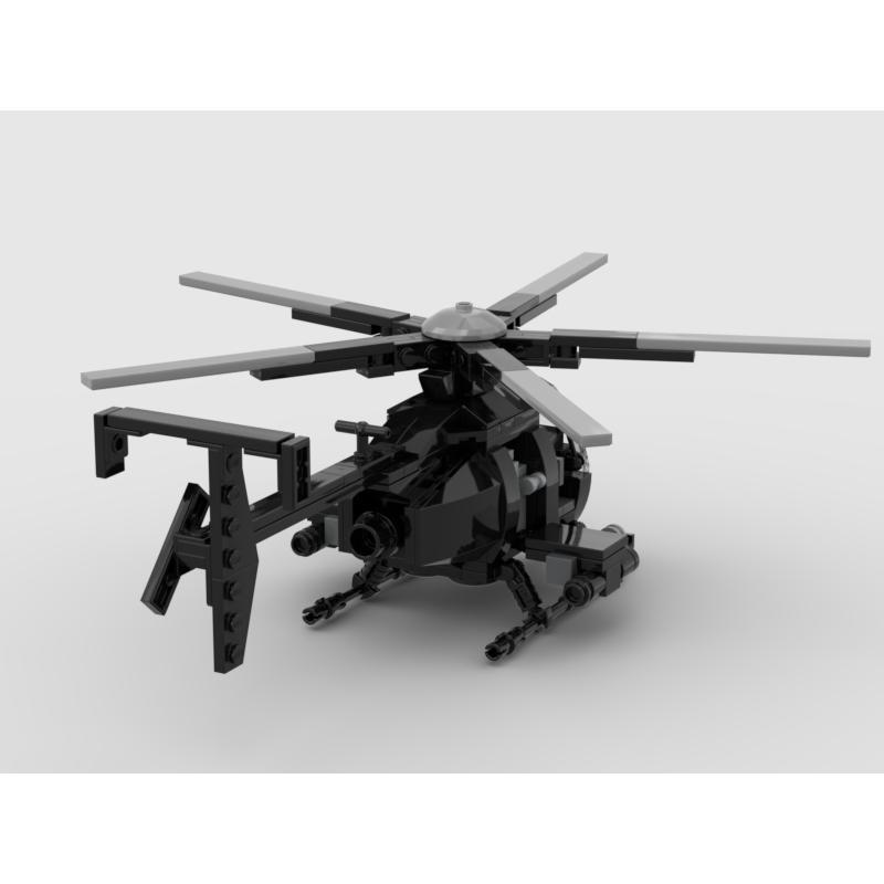 Đồ chơi lắp ráp Moc Army Máy bay trực thăng AH6 Little Bird