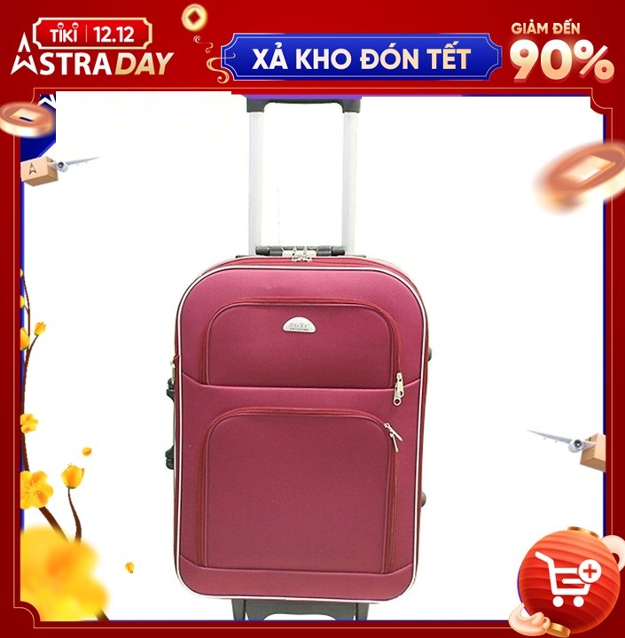 Vali Du Lịch Kéo Tay BI& TI Đỏ Đô 20 và 24 Inch