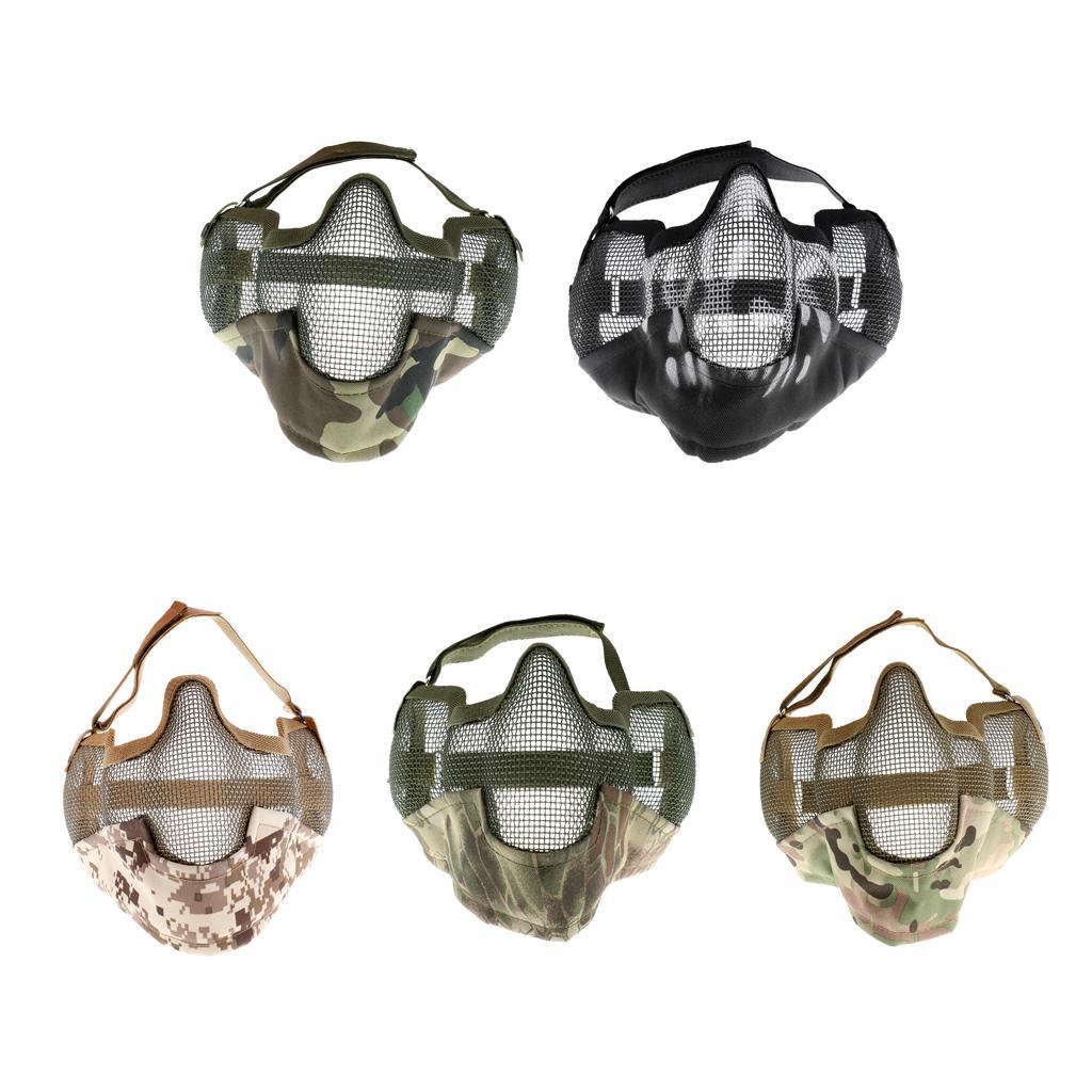 Outdoor Steel Mesh Half Face Mask CS Hunting Game Protection - 5 kinds