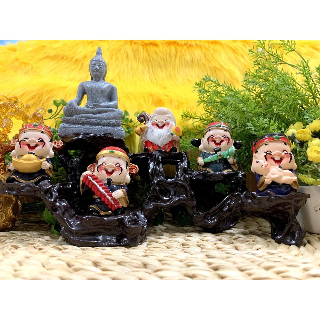 Tượng Phật Thích Ca cùng Ngũ Lộ Thần Tài Tọa Đế 6 chân