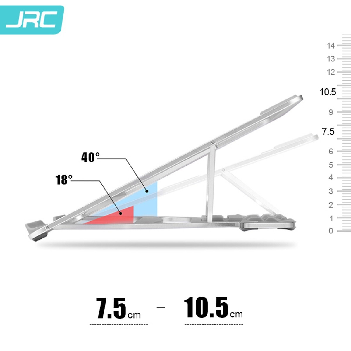 Giá đỡ nhôm cao cấp hỗ trợ tản nhiệt cho Laptop/Macbook, có thể điều chỉnh độ cao tùy ý - Hàng nhập khẩu