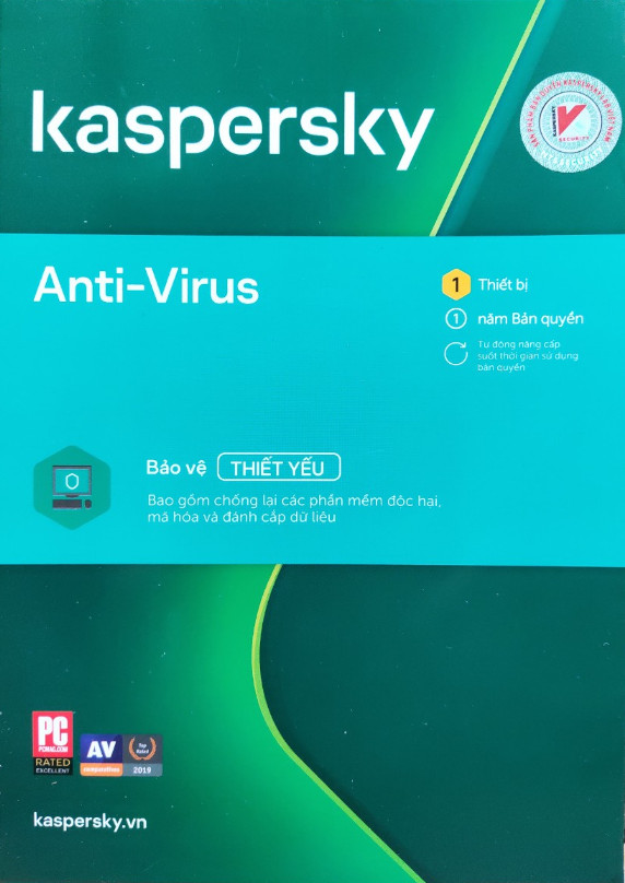 Hình ảnh Kaspersky Anti Virus Cho 1 Máy Tính - KAV1U - Hàng chính hãng