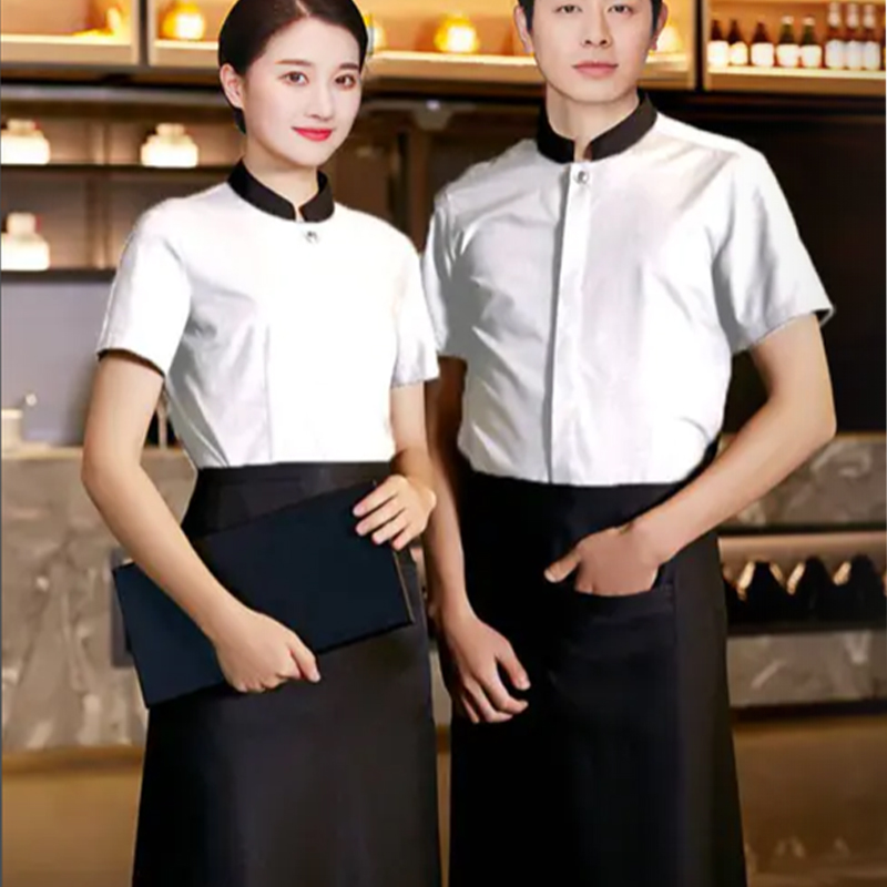 Xin mọi người Bộ sưu tập quần áo bồi bàn Quần áo dài tay áo Phòng khách sạn bất động sản nhà dì Quần áo làm việc