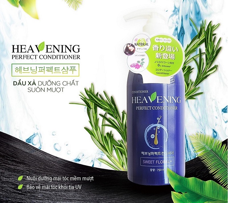 Dầu xả dưỡng chất suôn mượt Heavening Perfect , bổ sung vitamin nuôi dưỡng từ chân tóc tới ngọn giúp mái tóc trở lên mềm mượt và chắc khỏe