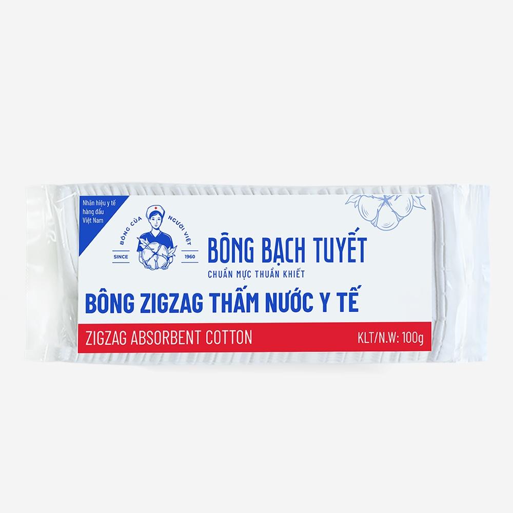 Bông y tế Bông Bạch Tuyết ZigZag 100gr - M