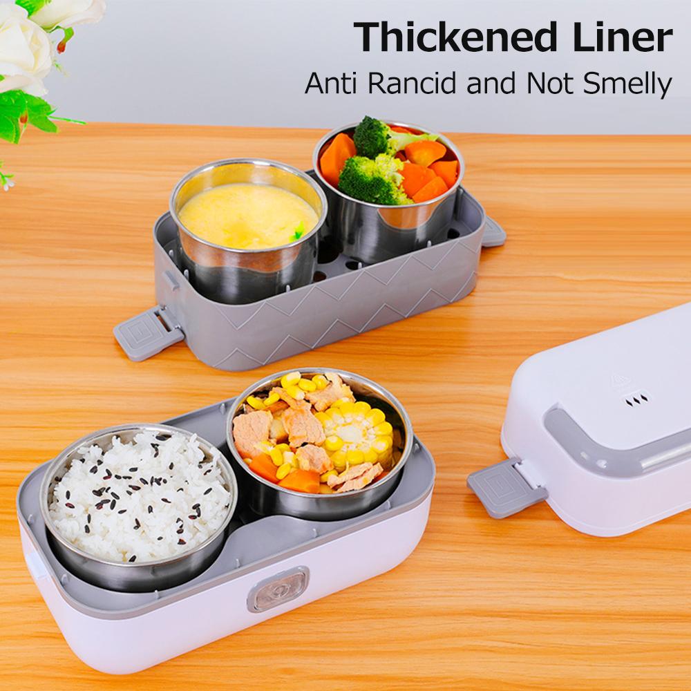Electric Lunch Box Pluggable Heating Single/Double Layer Insulation Office Workers Portable Hot Vegetable Cooking Bento