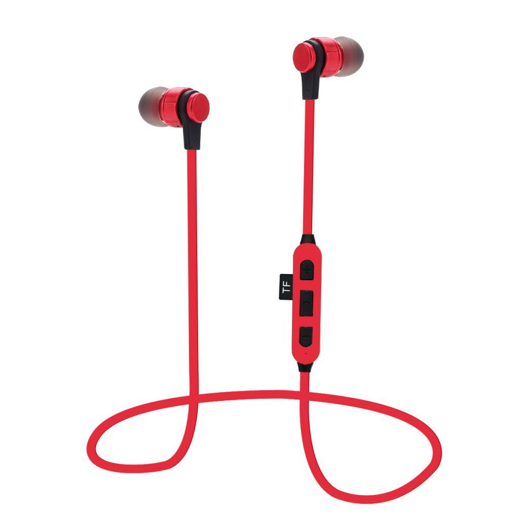 Bluetooth Headphones with TF Card Slot,Sweatproof Wireless In Ear Earbuds Headsets Bluetooth 4.2 Noise Cancelling Sports Magnetic Bluetooth Wireless Sports Headset