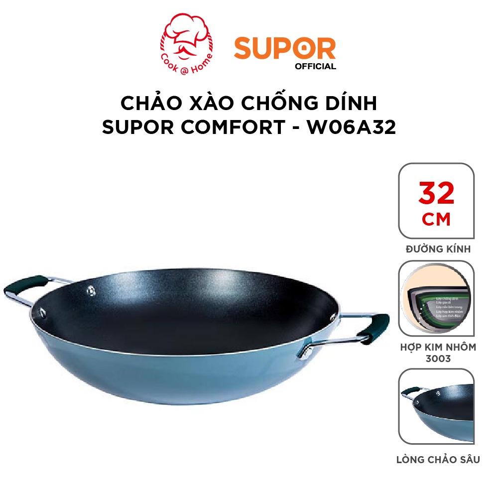 Chảo xào chống dính Comfort Supor 32cm W06A32- 36cm W06A36