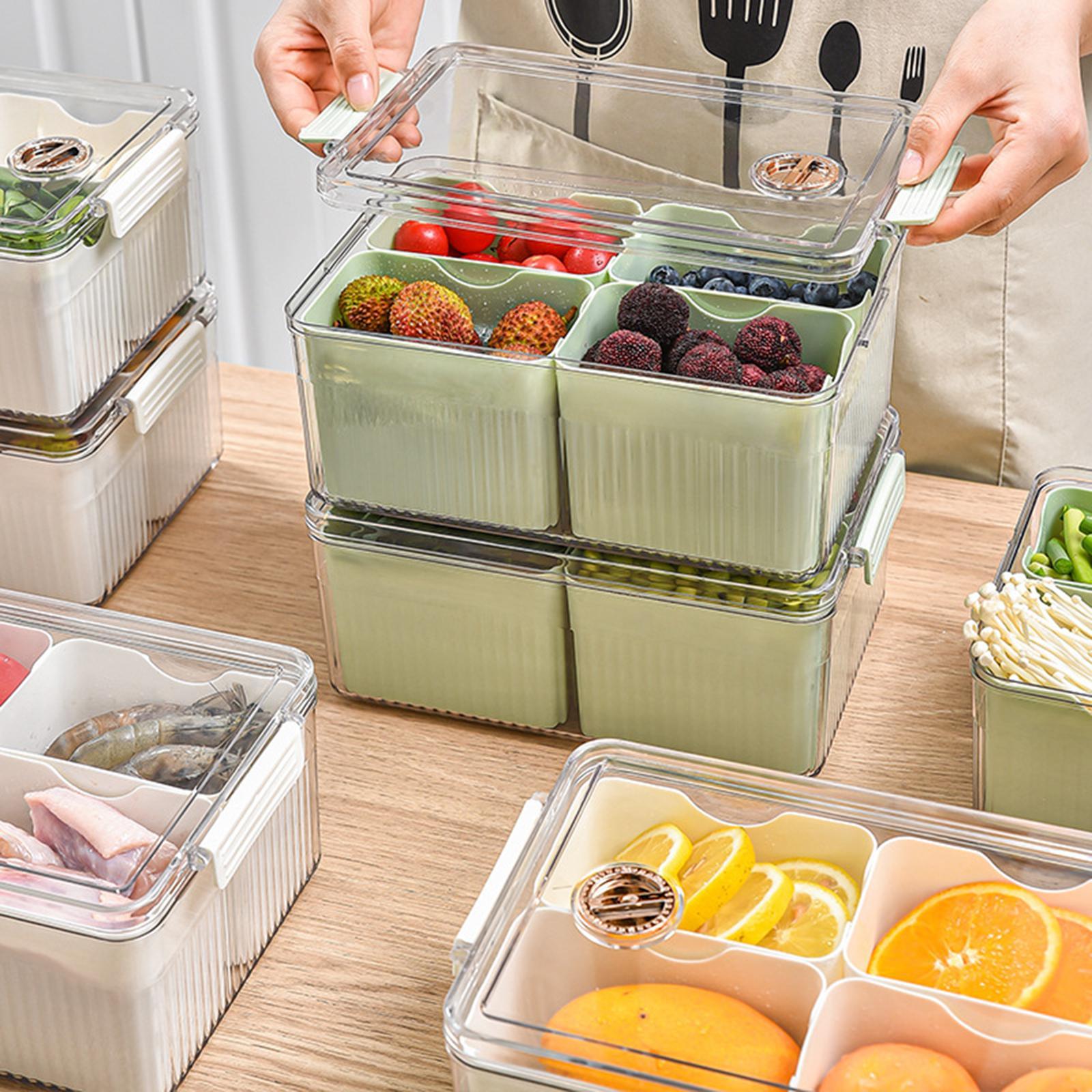Refrigerators Containers Vented Lids Freshness Green