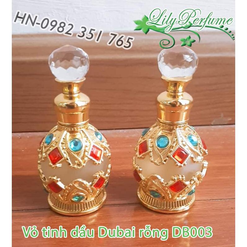 Lọ chiết tinh dầu Dubai sang trọng 20ml DB002 (Vỏ chiết/Chai chiết/Ống chiết)