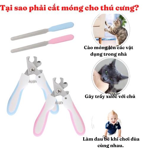 Dụng cụ cắt và dũa móng cho chó mèo- trọn bộ kèm dũa móng