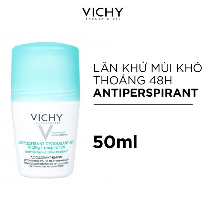 Lăn khử mùi và giúp khô thoáng vùng da dưới cánh tay 48h Vichy 50ml