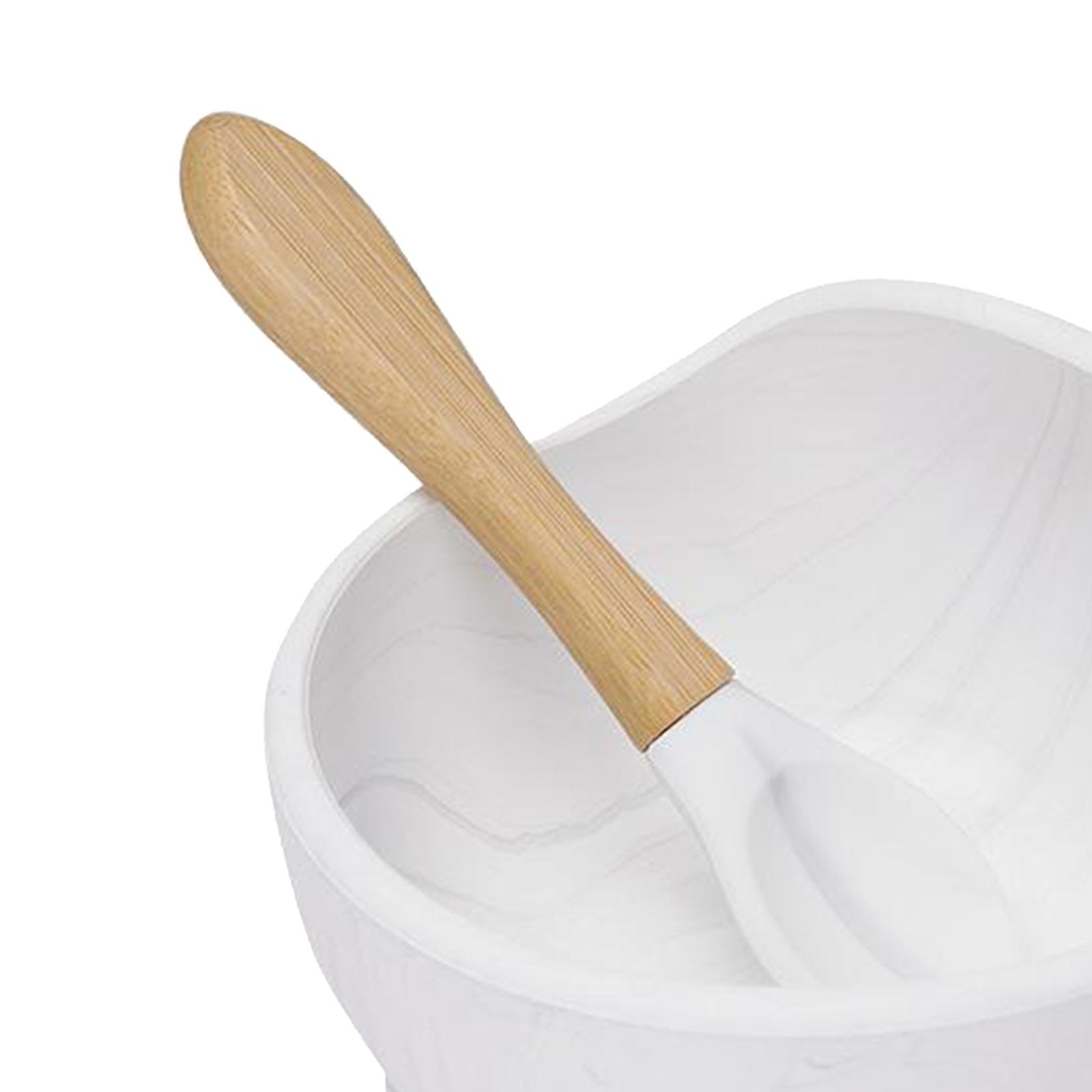 Food Grade Baby Suction Bowl with Bamboo Spoon Training Feeding Tableware Safety for Kids Toddlers BPA Free Dishwasher