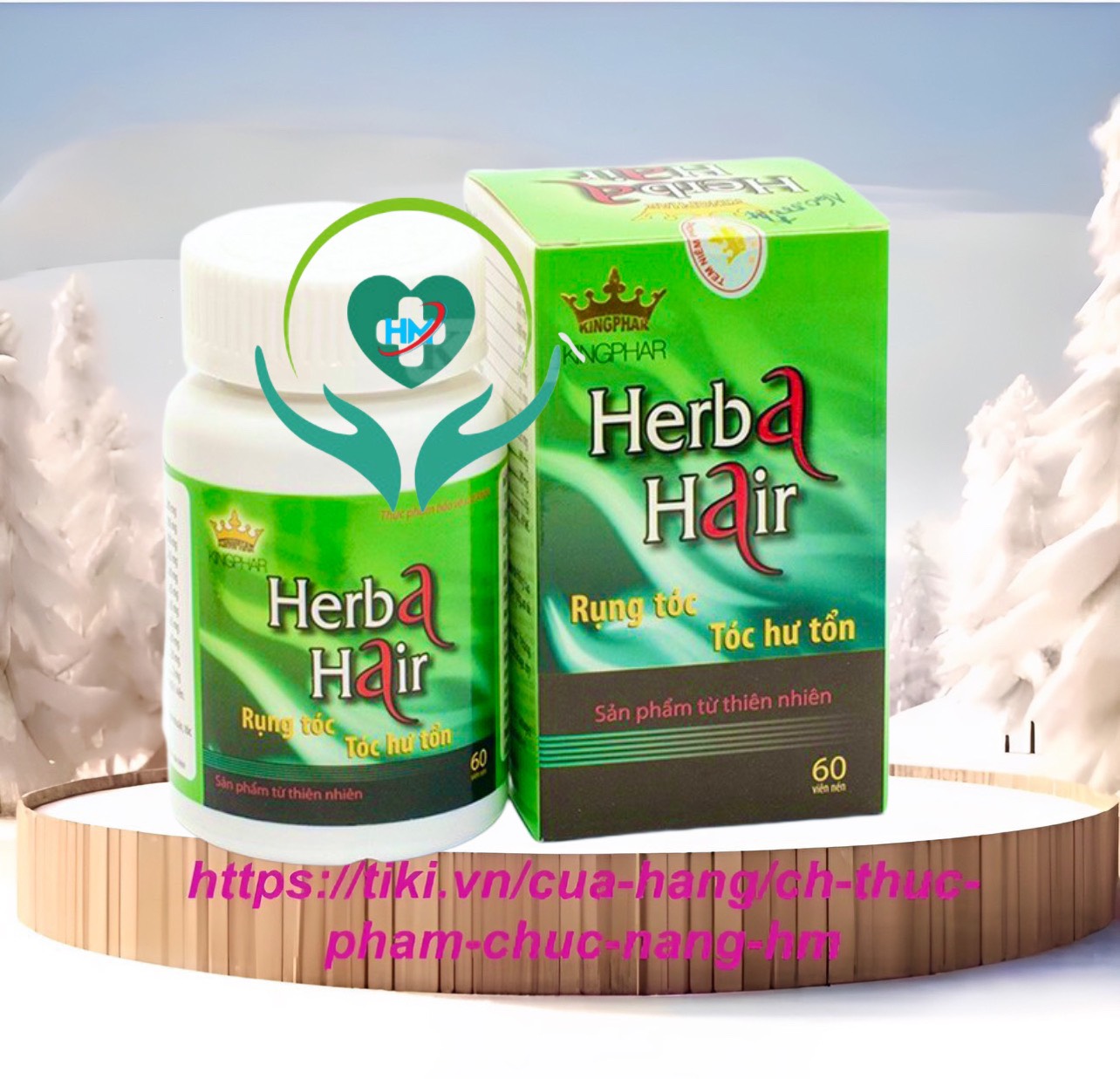 Viên uống dưỡng tóc Herba Hair Kingphar Vinh Thịnh Vượng VV, hộp 60v
