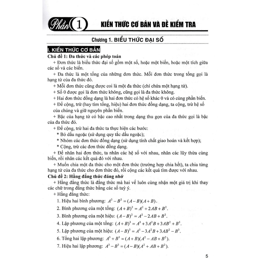 Bộ đề kiểm tra Toán 8