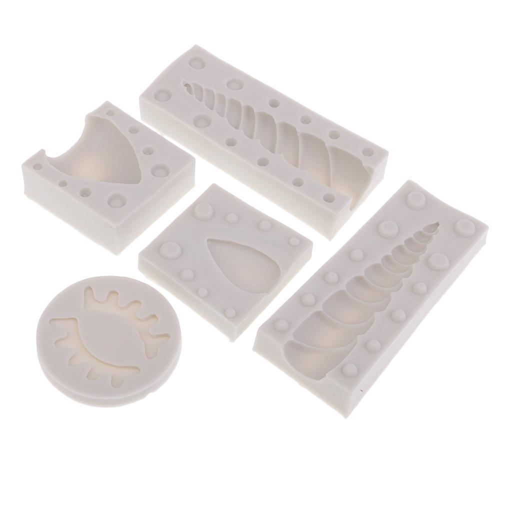 5 Pieces Horse Design Silicone DIY Fondant Cake Mold Sugarcraft Baking Mould Tools Cake Decorating Tool Mold