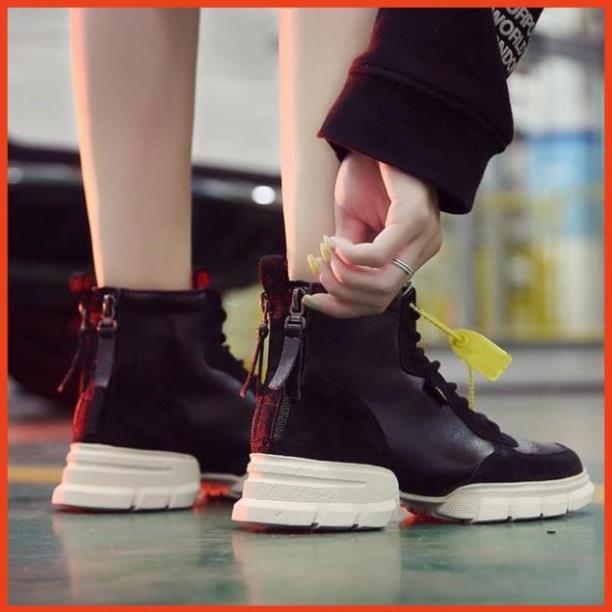 TLG Giầy da thật nữ cao cổ Martin 20410