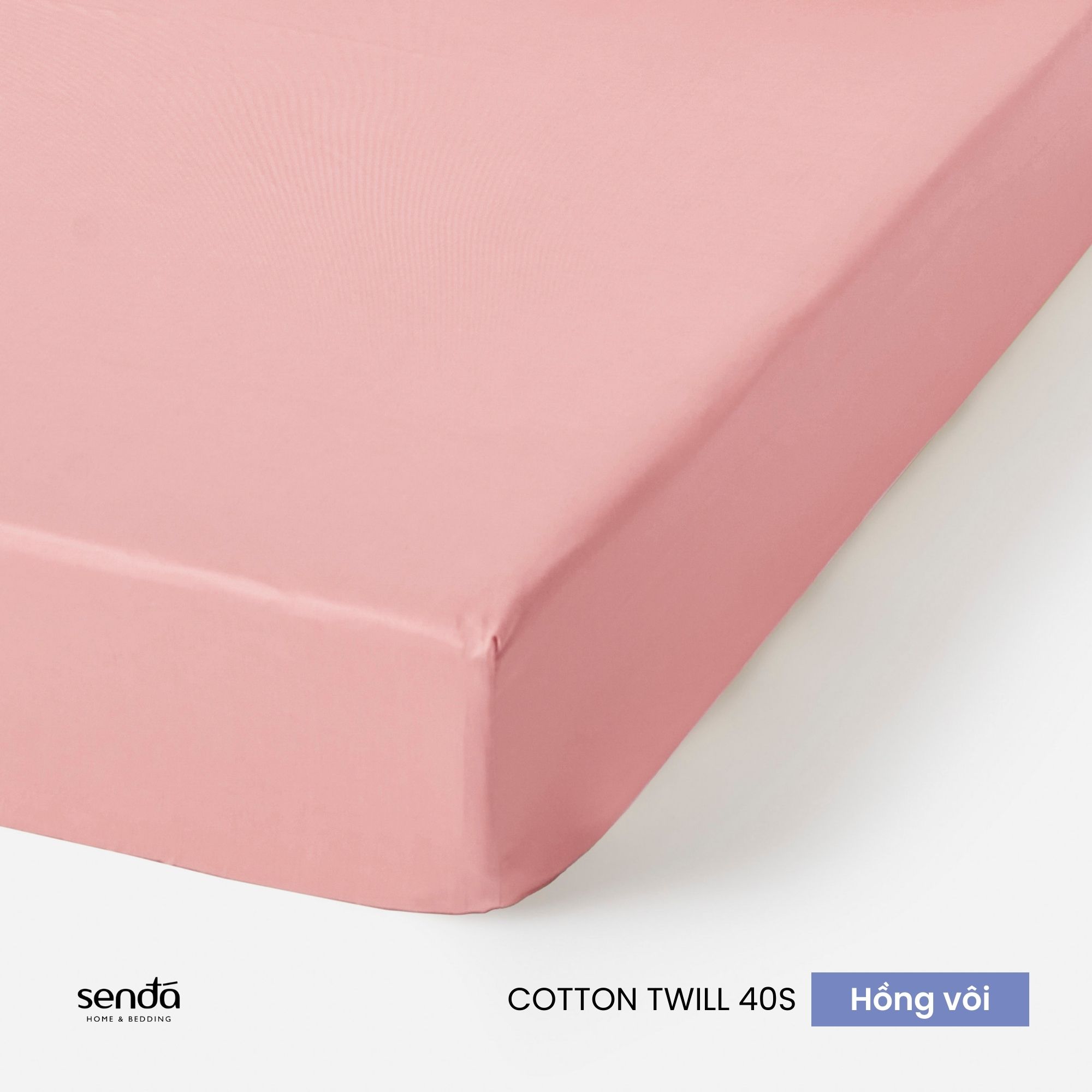 Ga giường 1m4 Cotton Twill Hàn Quốc Sen Đá Home Bedding cao cấp trơn màu, drap bo chun trải nệm, ra đệm 1m4x2m 1m4x1m9