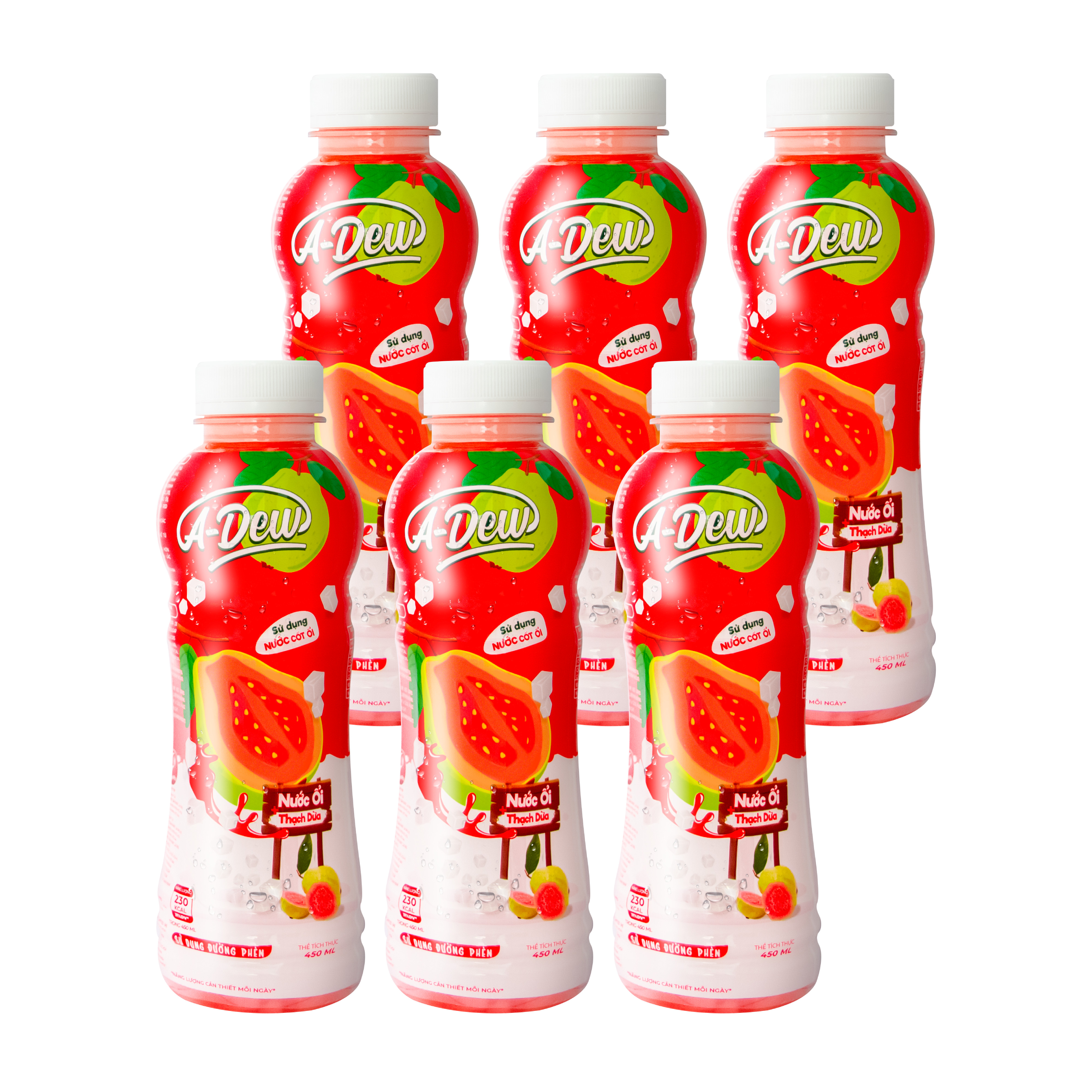 Nước Ổi Thạch Dừa A Dew Chai 450ml - Thùng 24 Chai