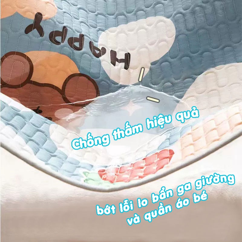 Tấm Lót Chống Thấm Cho Bé Sơ Sinh 5 Lớp Chần Bông Thấm Hút Nhanh An Toàn Tiện Lợi - 231