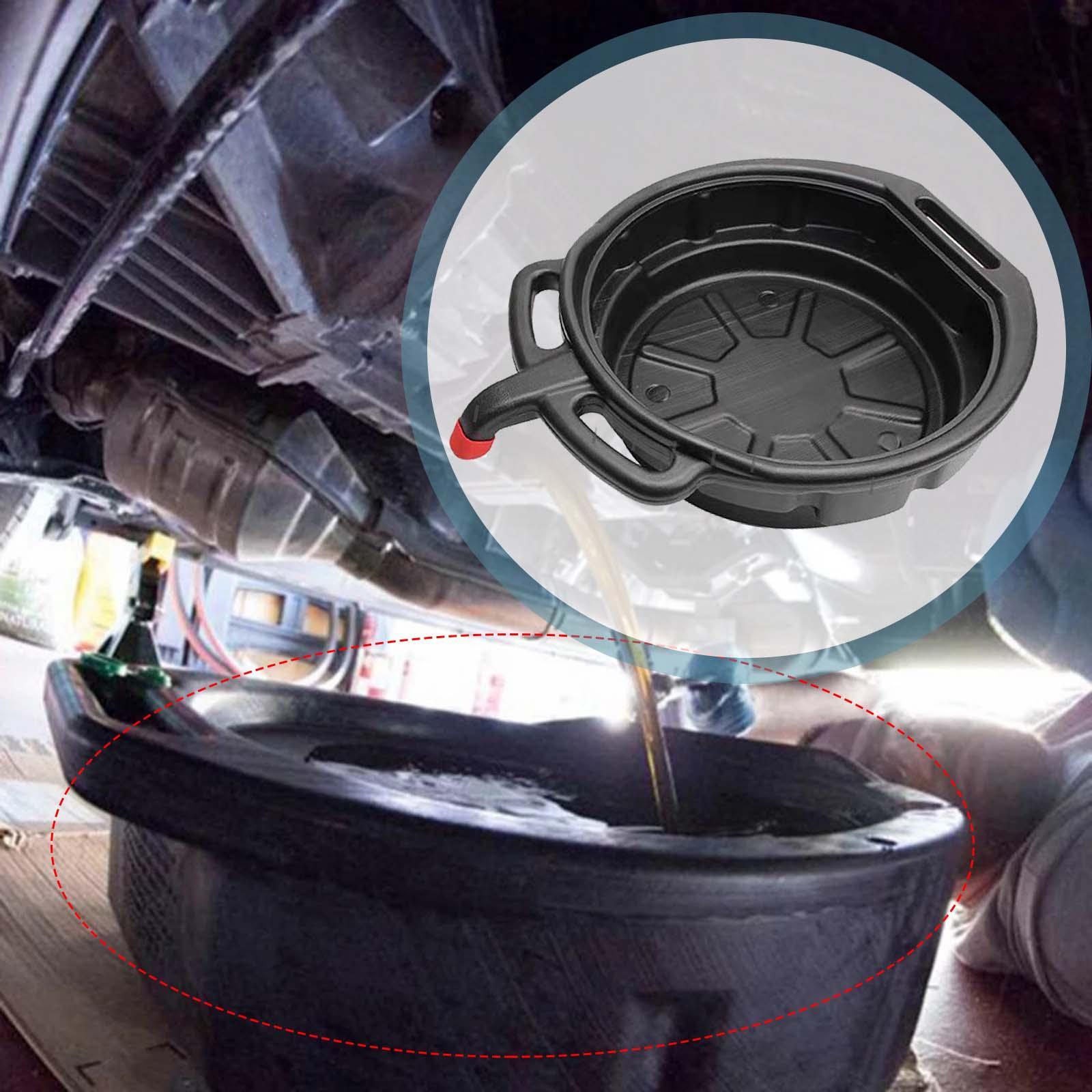 Oil Drain Pan  Pan Tool Prevents Spills Accessories Waste Storage Car Oil Change Pan Portable for Motorbike