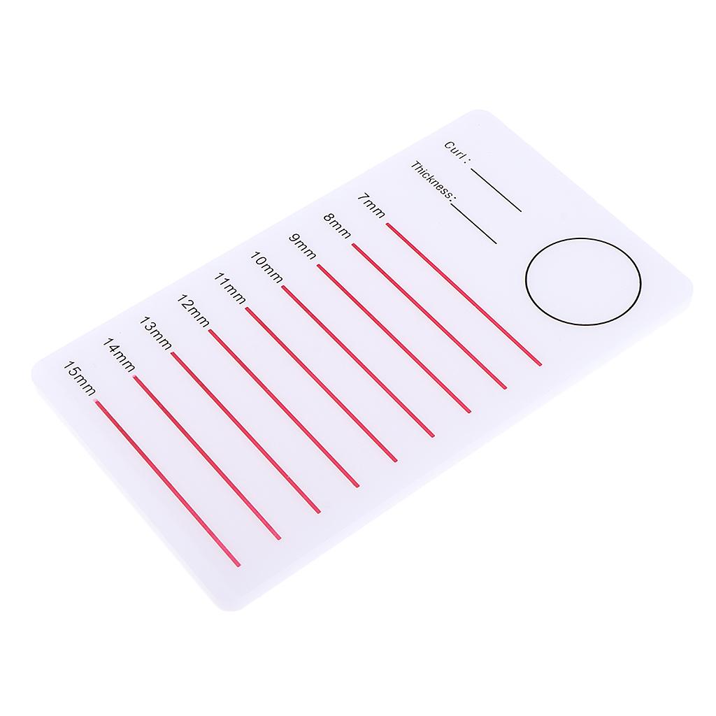 Pro Eyelashes Extension Pallet/Eye Lashes Handy Board Handheld Tray Tool Holder with 7-15 mm Scale